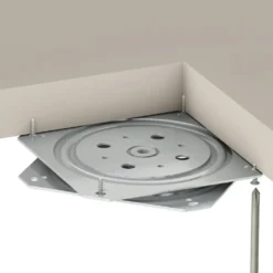 Plataforma giratoria para instalar bajo un sobre de madera.