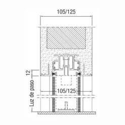 PLATINUM ESSENTIAL - Armazón para puertas correderas de hoja única para cartón yeso
