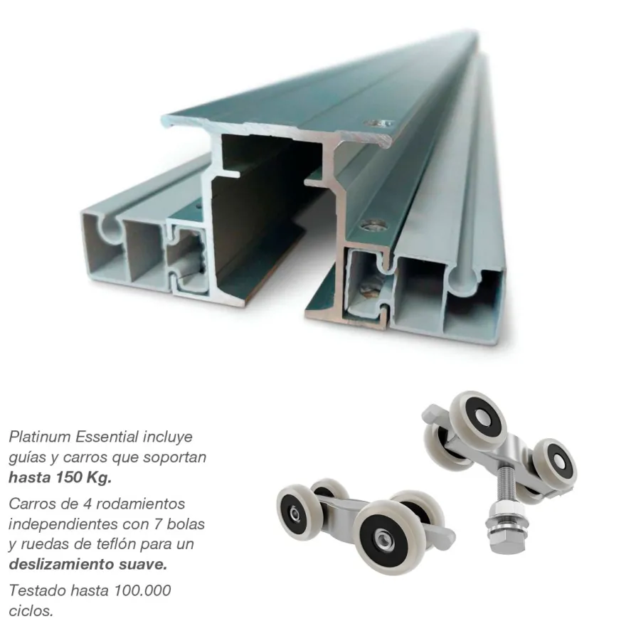 PLATINUM ESSENTIAL PARA REVOQUE - Armazón para puertas correderas de hoja única