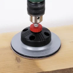 Plato abrasivo adhesivo ajustable antivibración para taladro atornillador Wolfcraft