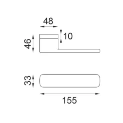 PLURIS - Manilla de roseta rectangular dnd