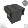 580 PLUS - Cubo de basura de 2 o 4 compartimentos con guías de extracción total con amortiguación