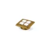 Pomo cuadarado ITANICA con Swarovski