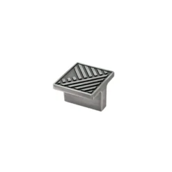 Pomo cuadrado con grabados OXFORD