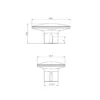 Pomo ovalado para muebles Dome