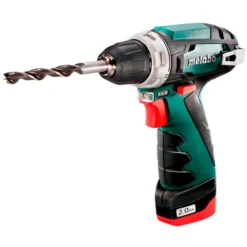 PowerMaxx BS Basic - Taladro atornillador compacto con 2 baterías de 12V/2.0Ah