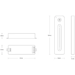 Progamador wireless de 3 vías para controlar LEDs RGB