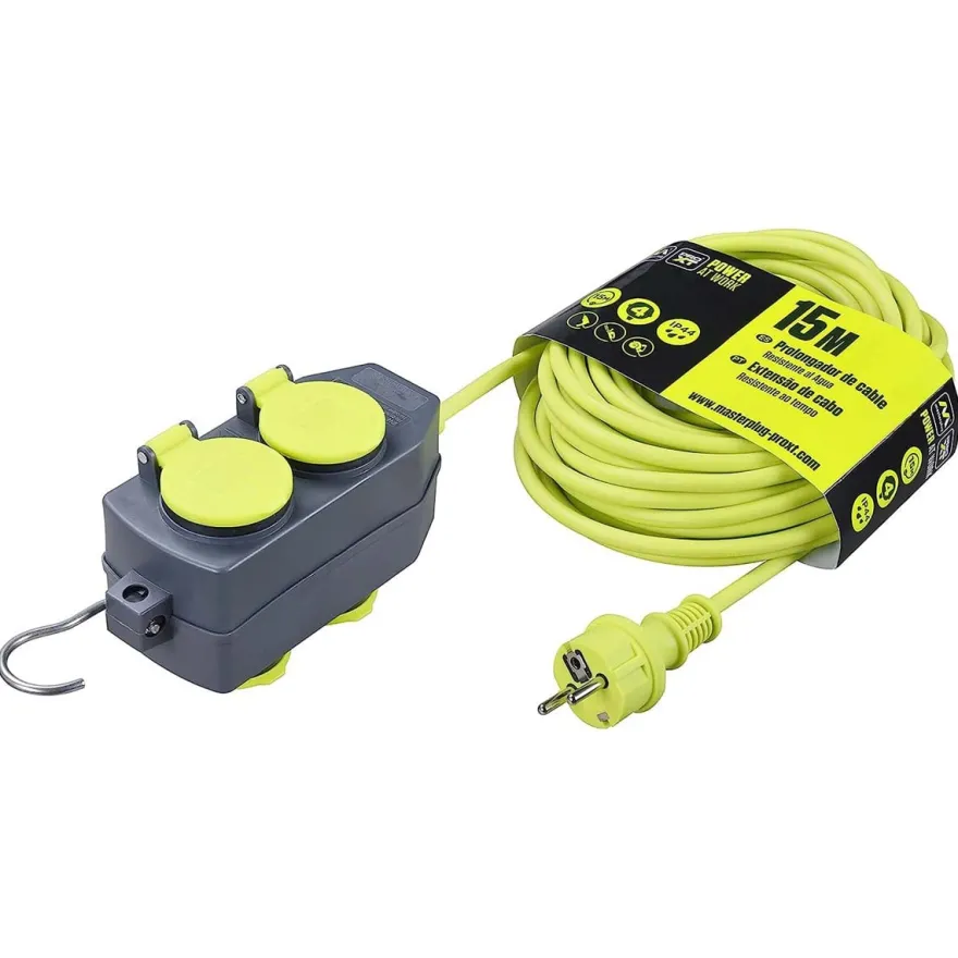 PRO XT - Alargo de 15 m. 4 tomas schuko.