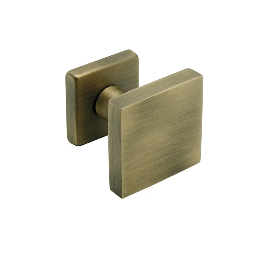 QUBIK 2 - Pomo cuadrado con roseta para puerta de entrada Endex