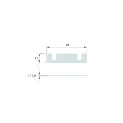 Regrueso para plantilla de montaje para expulsador embutido K-PUSH TECH