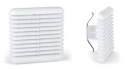 Rejilla de ventilación Cuadrada de fijación por presión con red anti-insectos