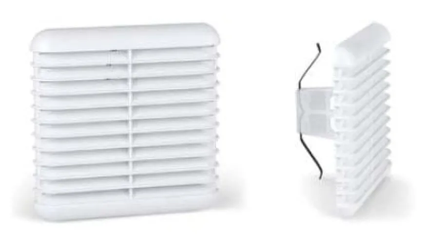 Rejilla de ventilación Cuadrada de fijación por presión con red anti-insectos