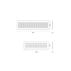 Rejilla de ventilación rectangular de fijación adhesiva