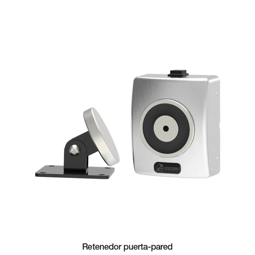 Retenedor electromagnético puerta-pared y puerta-suelo