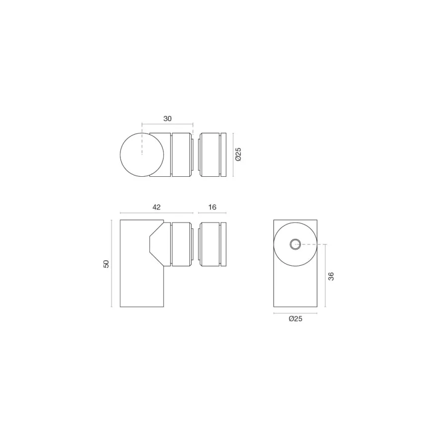 Retenedor magnético para puerta con goma y fijación tornillo