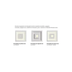 REXA - Downlight LED Fijo cuadrado para empotrar con tres intensidades de luz
