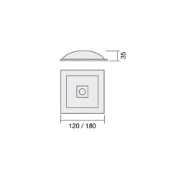 REXA - Downlight LED Fijo cuadrado para empotrar con tres intensidades de luz