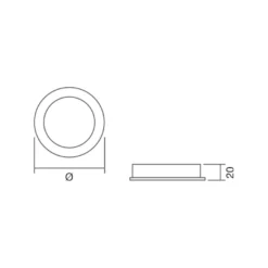 RIKI – Downlight Led circular ultrafino de techo empotrable