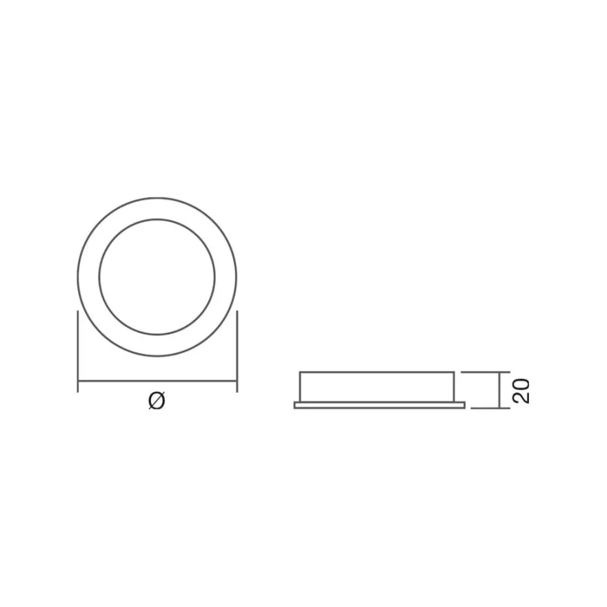 RIKI – Downlight Led circular ultrafino de techo empotrable
