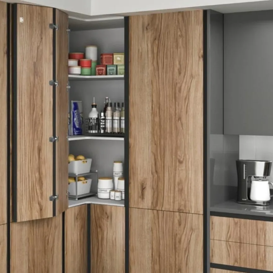 RINCOMATIC PLUS 40 - Bisagra esquinera para puertas combinadas en muebles en L