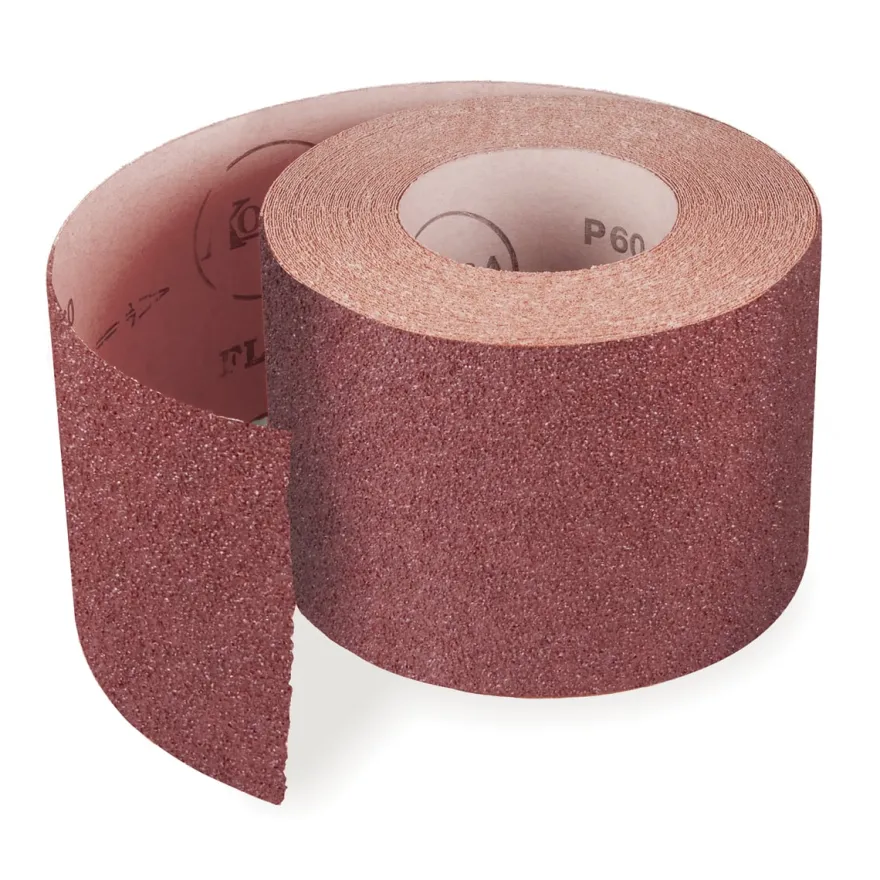 Rollo lija de tela corindón para madera, pintura, metal y plástico