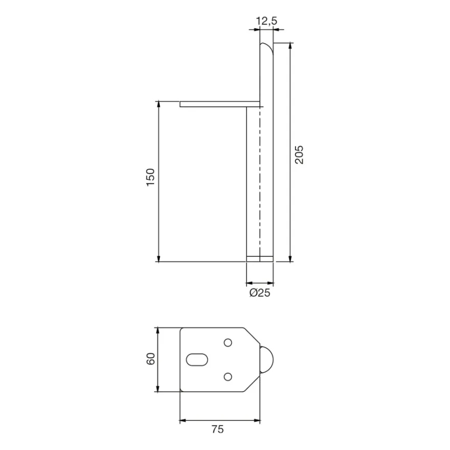 RONDA - Pata para muebles con arista vertical