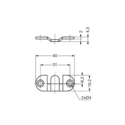 ROYO BF-857 - Conector sobrepuesto para panelar Sugatsune