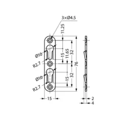 ROYO BF-K - Conector sobrepuesto para panelar Sugatsune