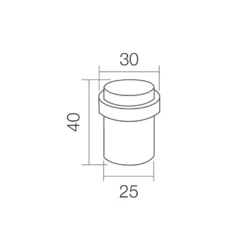 SANSÓN - Tope para puerta de Ø30 mm.