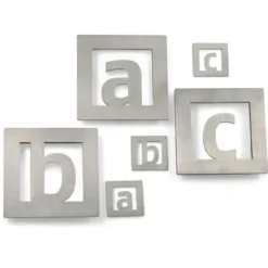 Señaletica de Letras y Números en Acero Inoxidable