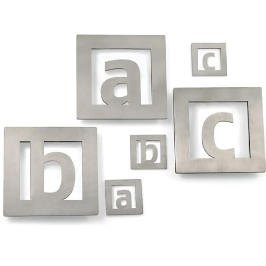 Señaletica de Letras y Números en Acero Inoxidable