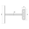SENIN - Soporte Pasamanos Extensible con base redonda