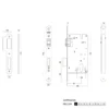 SERIE 890 - Cerradura de caja europea de rodillo y llave