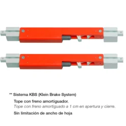 Serie UNIKGLASS + 50/100/150 de Klein para 1 hoja móvil instalación a techo hasta 150 Kg.