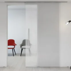 SERIE UNIKGLASS + TOP 50/100/150 para 1 hoja móvil de cristal de perfil oculto falso techo hasta 150 Kgs.