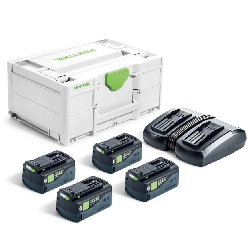 Set de energía Festool SYS 18V 4xHP5,0/TCL6 DUO