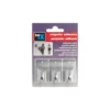 Set de 3 ganchos adhesivos de acero inoxidable