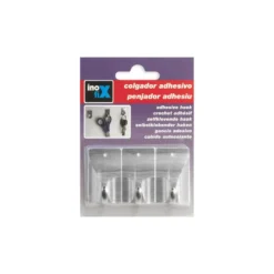 Set de 3 ganchos adhesivos de acero inoxidable