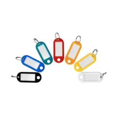 Set de 7 llaveros portaetiquetas para llaves