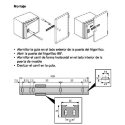 Set deslizador para puerta nevera integrada