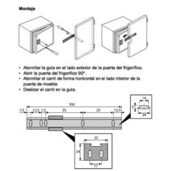Set deslizador para puerta nevera integrada