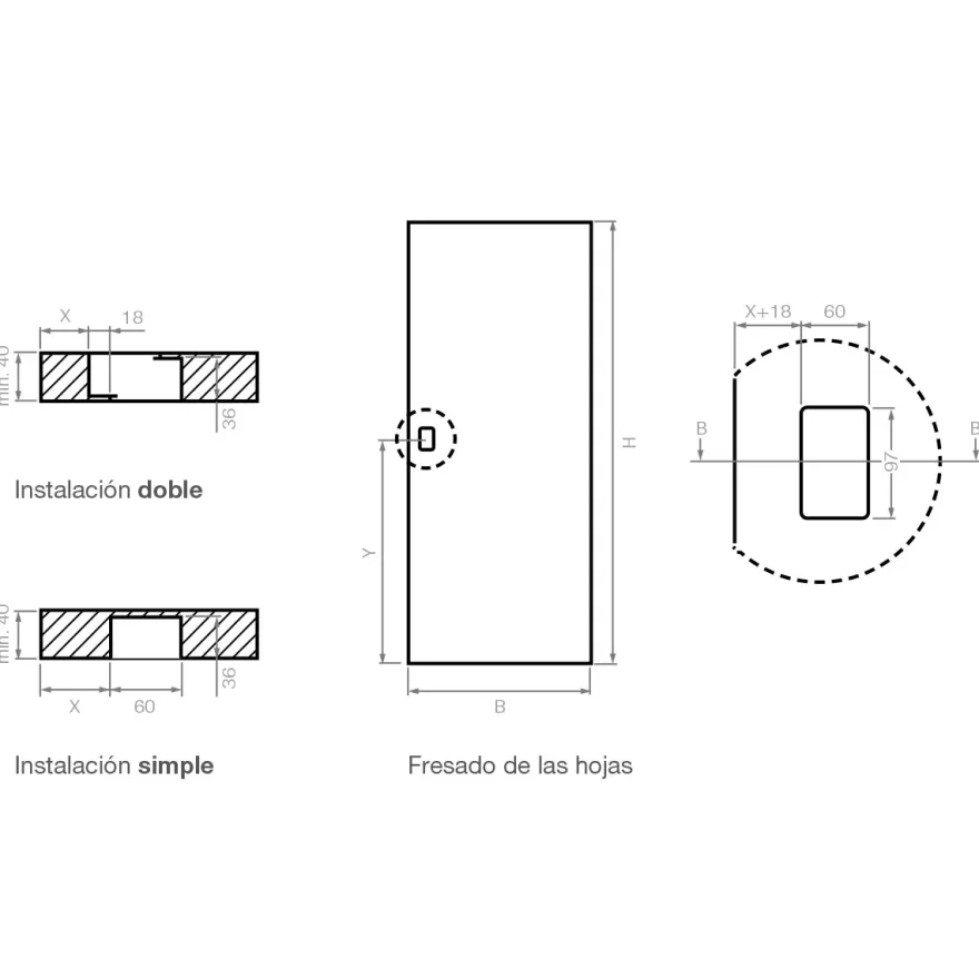 S-HANDLE - Maneta invisible tipo asa de instalación enrasada