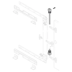 Sincronizador de guías para muebles con puertas escamoteables