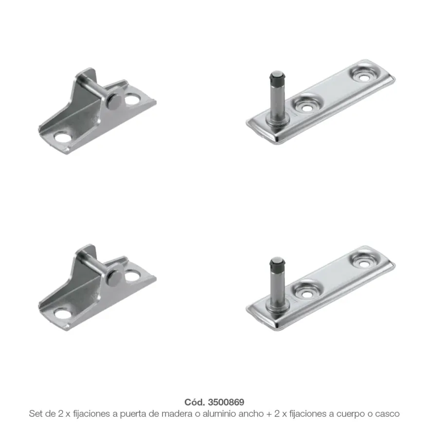 Sistema de fijaciones a puerta para Aventos Blum HK-XS
