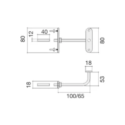 SIXTO - Pasamanos con soporte extensible de placa
