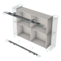 SLIDER L70 FLEX - Para armarios de 2 puertas de hasta 70 kg