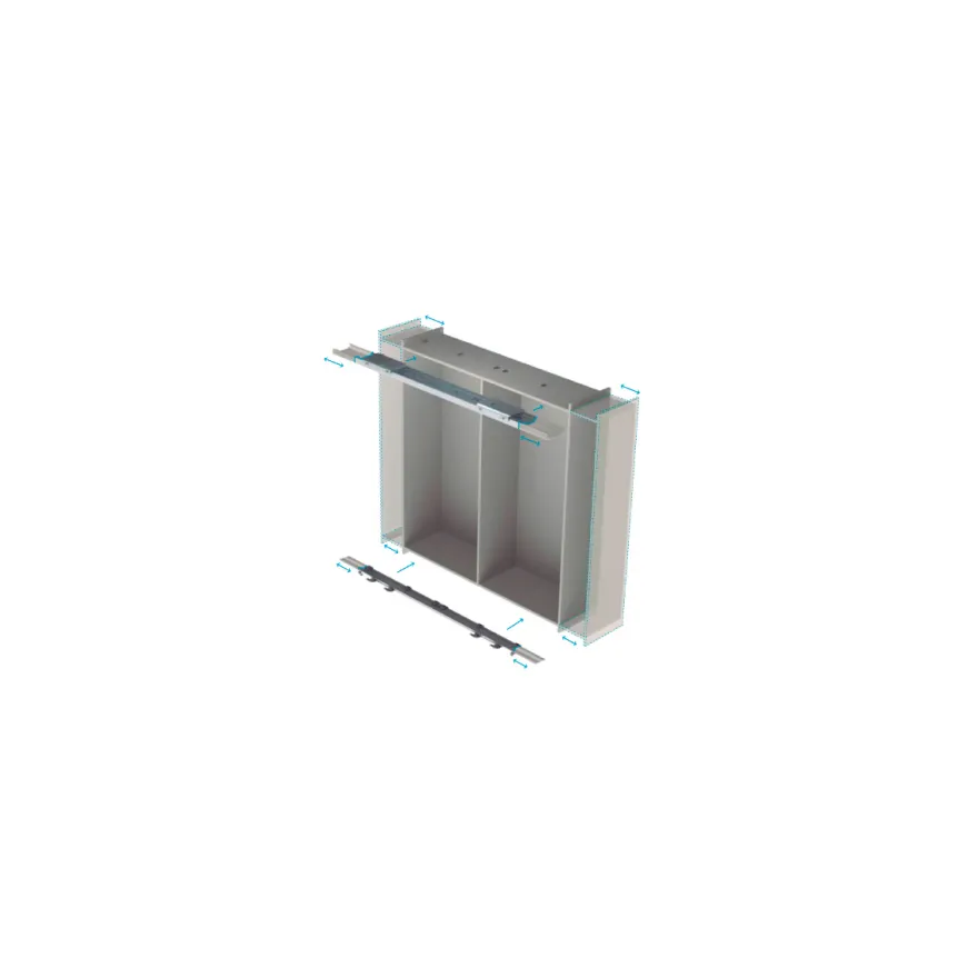 SLIDER M50 FLEX - Para armarios de 2 puertas de hasta 50 kg
