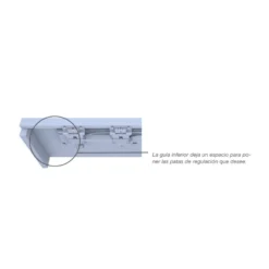 SLIDER M35 - Sistema oculto puertas correderas planas para armarios de 2 puertas de hasta 35 kg.