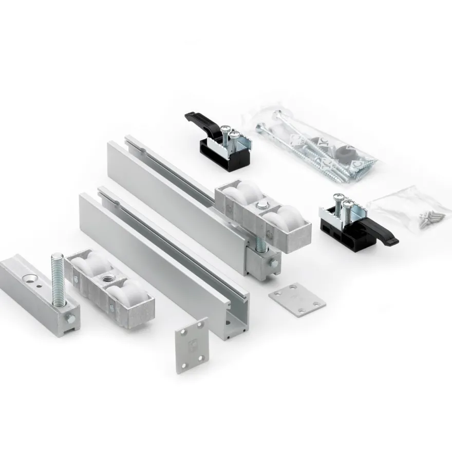 SLID TOP 150 - Jgo. de accesorios para 1 puerta corredera de madera hasta 150 Kg.