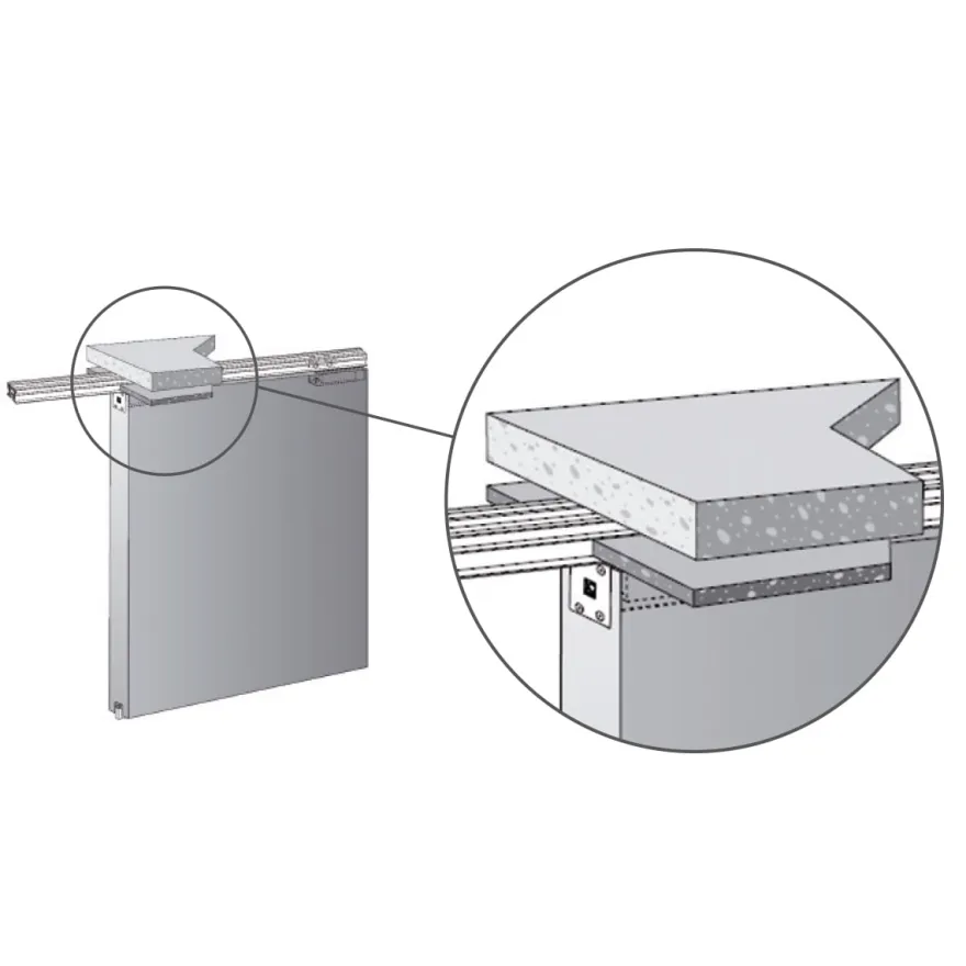 SLID TOP 150 - Jgo. de accesorios para 1 puerta corredera de madera hasta 150 Kg.